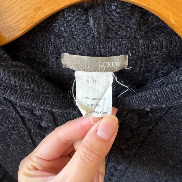 JCrew Wool Cable Knit Sweater Cardigan - Picture 3 of 6